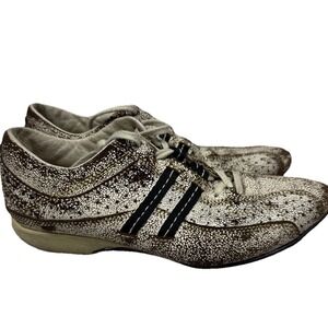 Diesel  Sneaker Shoes  Sz 5 Vintage 90's Y2K Leather White Brown Low Top Pointed